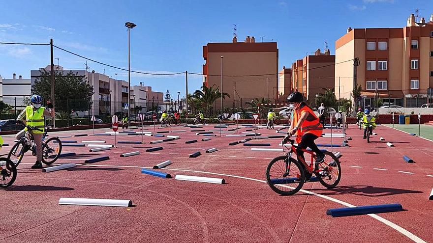 Uno de los talleres de Educación Vial de la Policía Local de Santa Eulària.