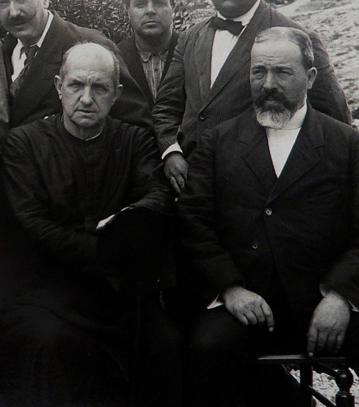 El padre ferís junto a Joaquín Ballester, los dos fundadores de Fontilles.