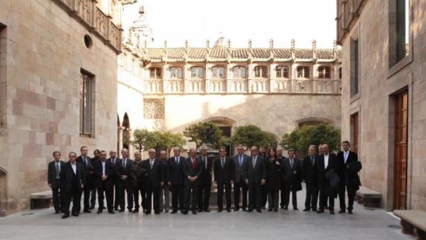 Els impulsors del Pacte per la Indústria a Catalunya.