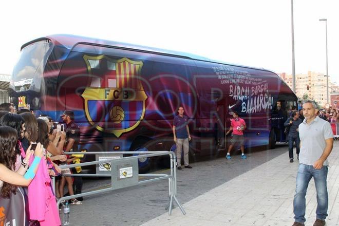 El viaje del Barça a Castellón, en imágenes