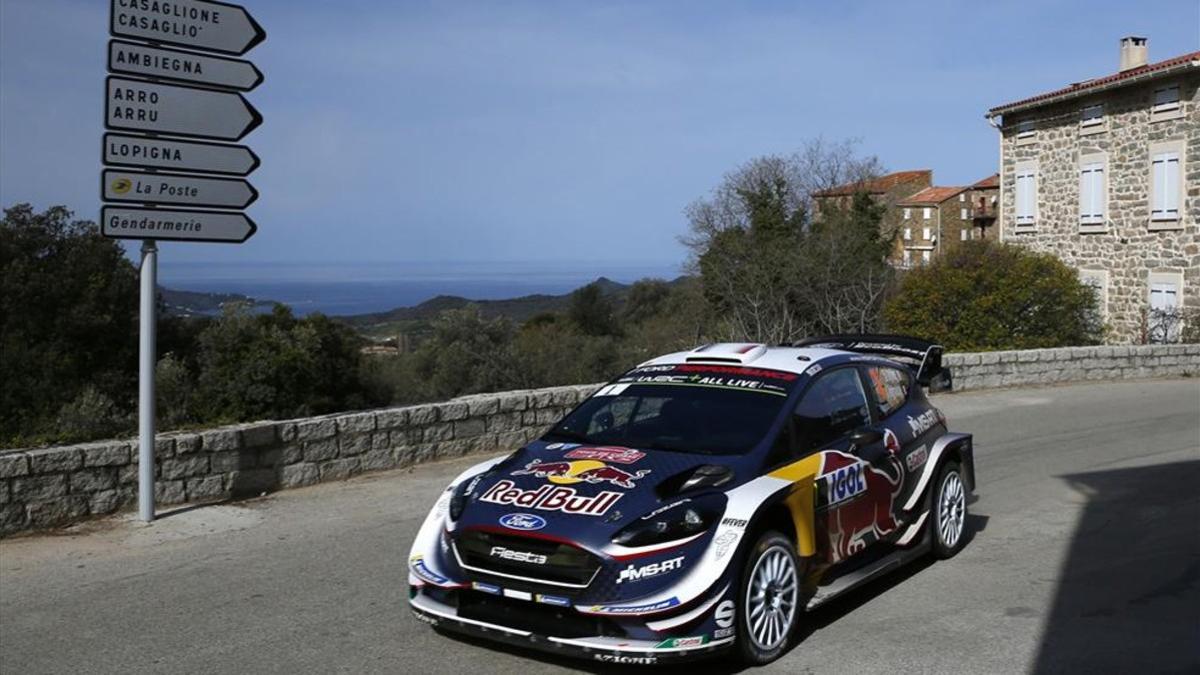 Ogier, este domingo durante el último tramo del rally de Córcega