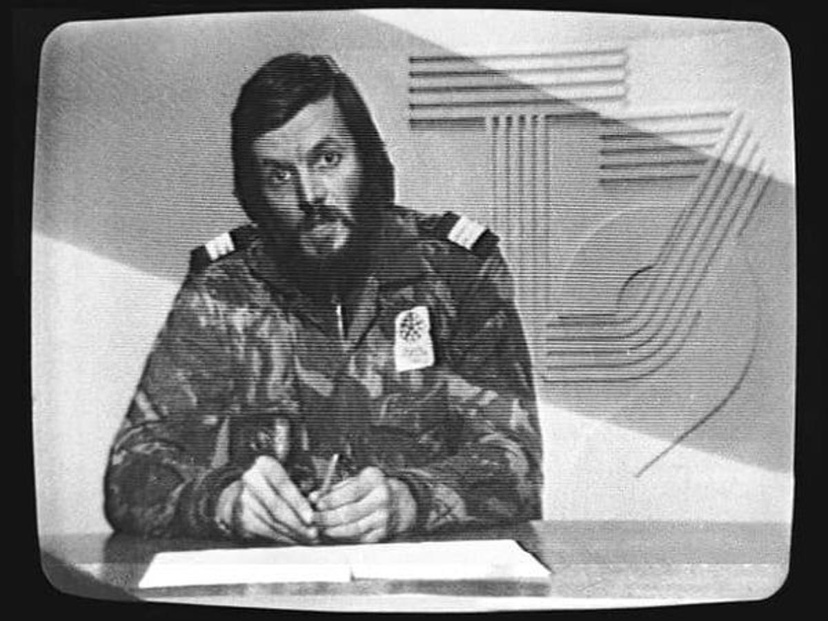 Manuel Durán, durante su intervención televisiva el 25 de noviembre de 1975