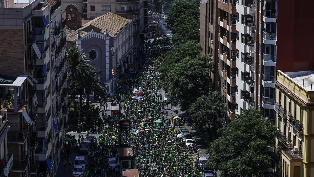Manifestación a favor de la educación pública, a 4 de junio de 2026, en València