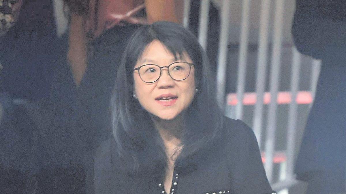 La presidenta del Valencia CF Layhoon Chan, en el palco de Mestalla en una imagen de archivo de esta temporada