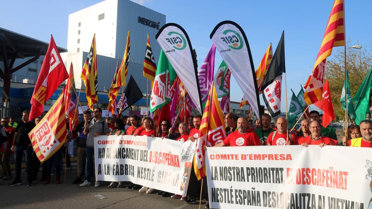 Una protesta recent davant de la Nestlé.