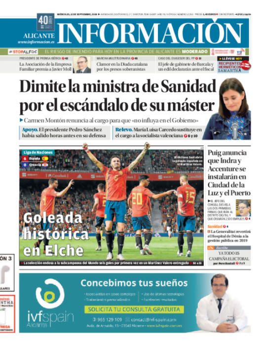 Estas han sido las portadas más destacadas de INFORMACIÓN en 2018