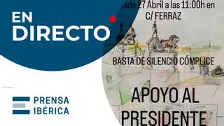 DIRECTO | Manifestación en Ferraz en apoyo a Pedro Sánchez