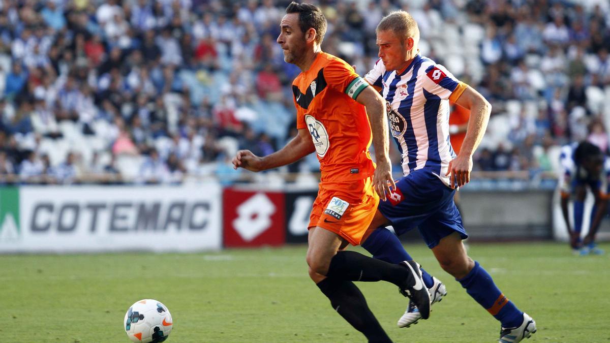 Abel Gómez y Bergantiños -todo un clásico ya-, en aquel Deportivo-Córdoba CF de agosto del 2013.