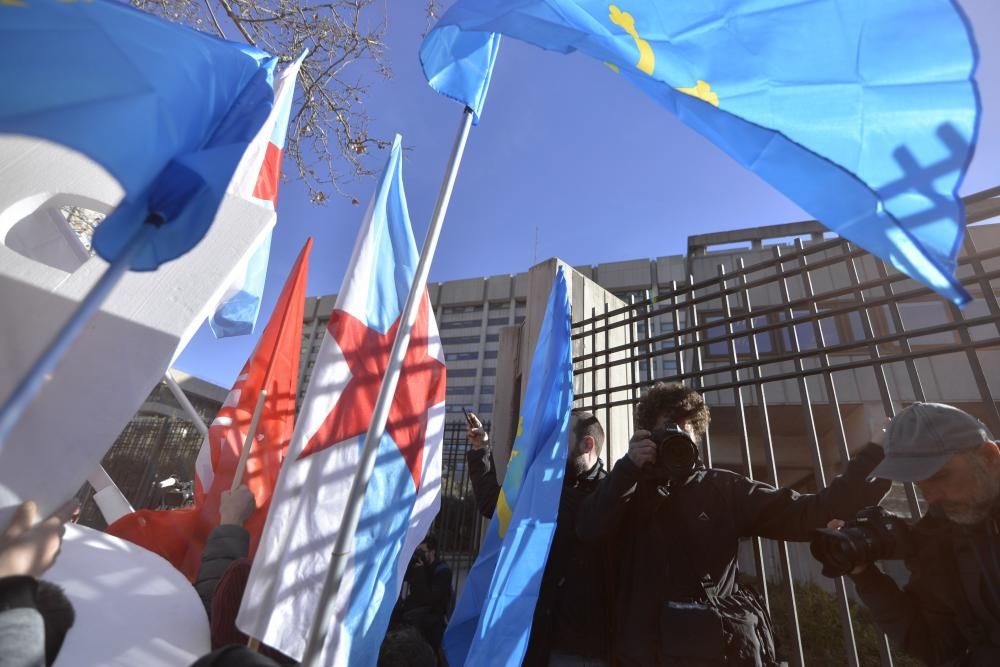 Manifestación de trabajadores de Alcoa en Madrid