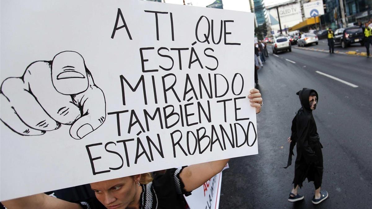 Manifestación contra la corrupción en Panamá