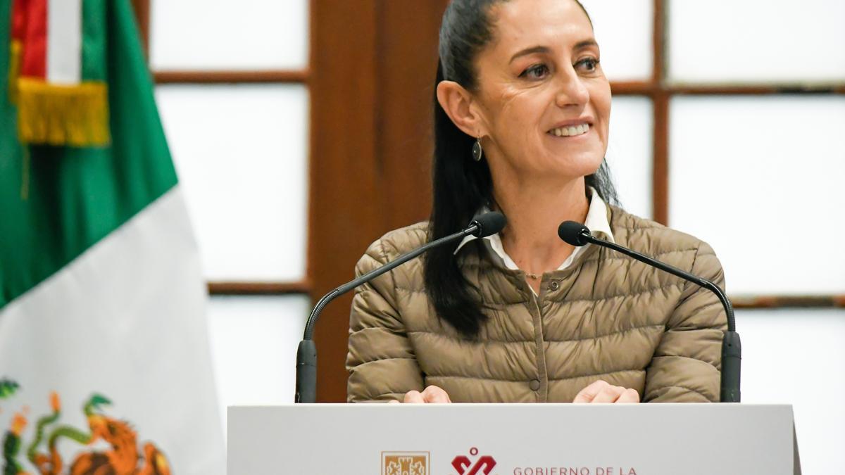 La alcaldesa de Ciudad de México, Claudia Sheinbaum, durante una rueda de prensa.