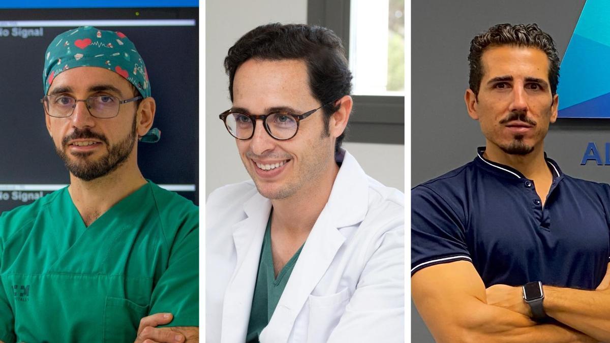 De izq. a dcha., Carlos Morales, Javier Collado y Alejandro Molina