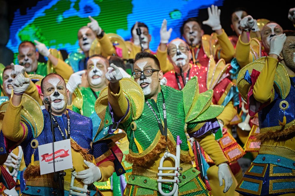 Final del concurso de murgas del Carnaval de Santa Cruz, que ha ganado Zeta-Zetas.