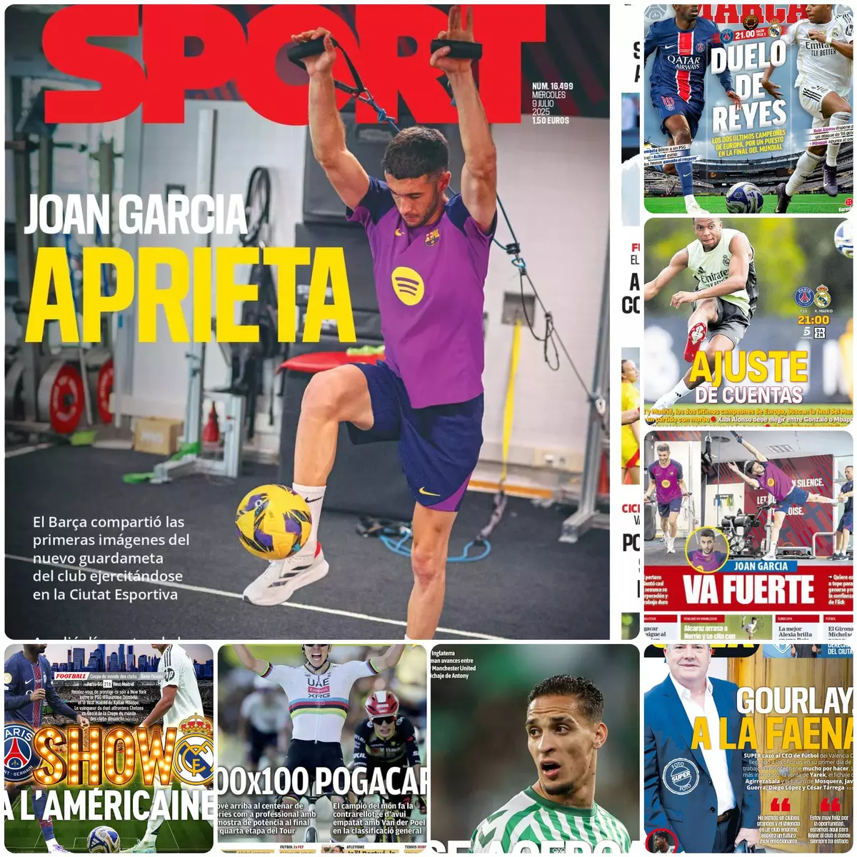 Joan Garcia y las 'semis' del Mundial de Clubes, protagonistas de la prensa deportiva