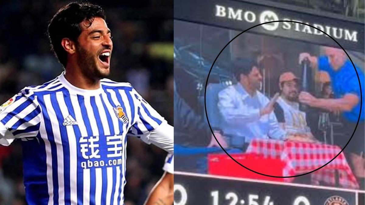 El 'show' de Carlos Vela desde las graderías