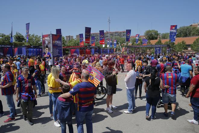 La fan zone del FC Barcelona en Madrid