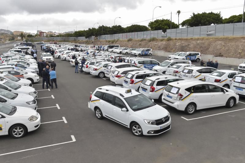 22-04-2019 LAS PALMAS DE GRAN CANARIA. Protesta de taxistas de Las Palmas  | 22/05/2019 | Fotógrafo: Andrés Cruz