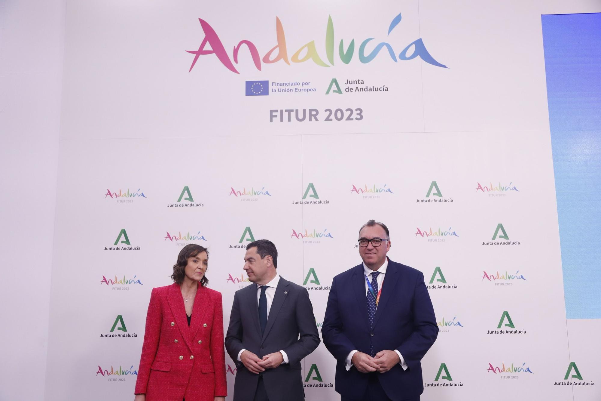 Inauguración del pabellón de Andalucía en la Feria de Turismo Fitur 2023