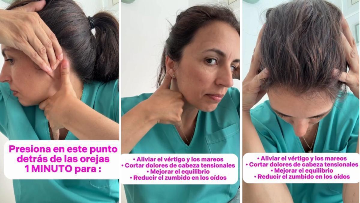 María de las Heras explicando la maniobra