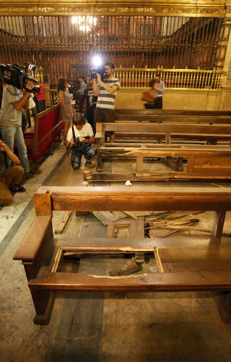 Fotogalería: Explosión en el interior de la basílica del Pilar