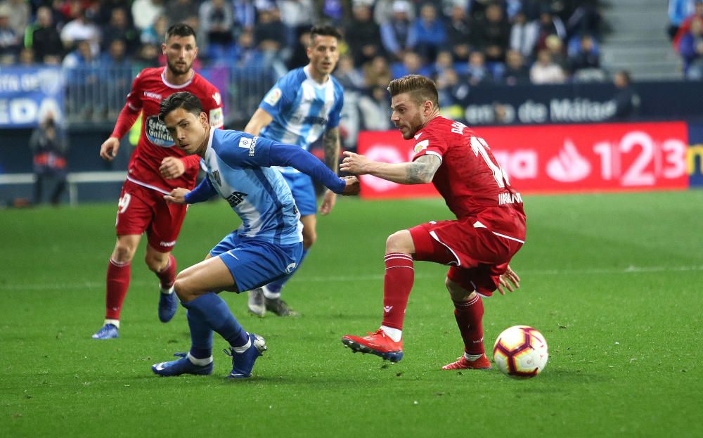 El conjunto malaguista y el gallego igualan a cero en el partido más atractivo de la jornada en la Liga 123