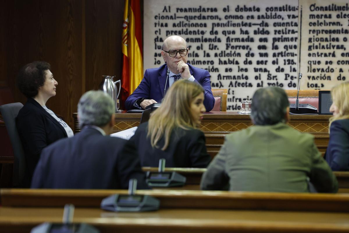 El director del Parador de Turismo de Teruel, Joaquín Gutiérrez, comparece en la comisión de investigación del Senado sobre el caso Koldo