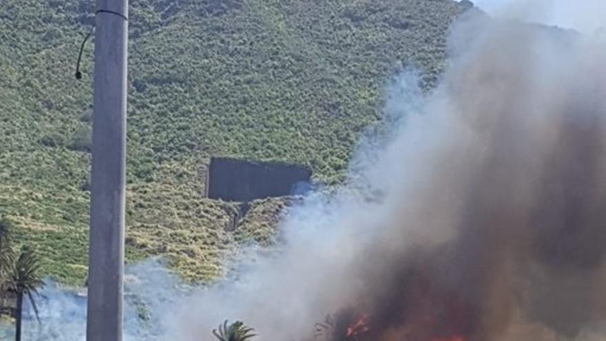 Incendio declarado en Bajamar.