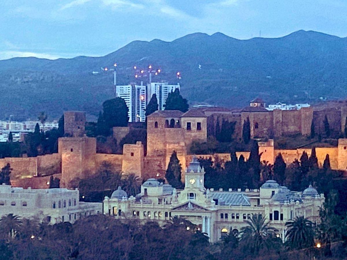 La vista de la Málaga monumental desde un edificio del Paseo de la Farola, destrozada por las Torres de Martiricos.