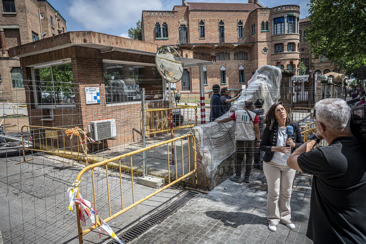 Un hombre muere al caerle un muro en el recinto de Sant Pau en Barcelona