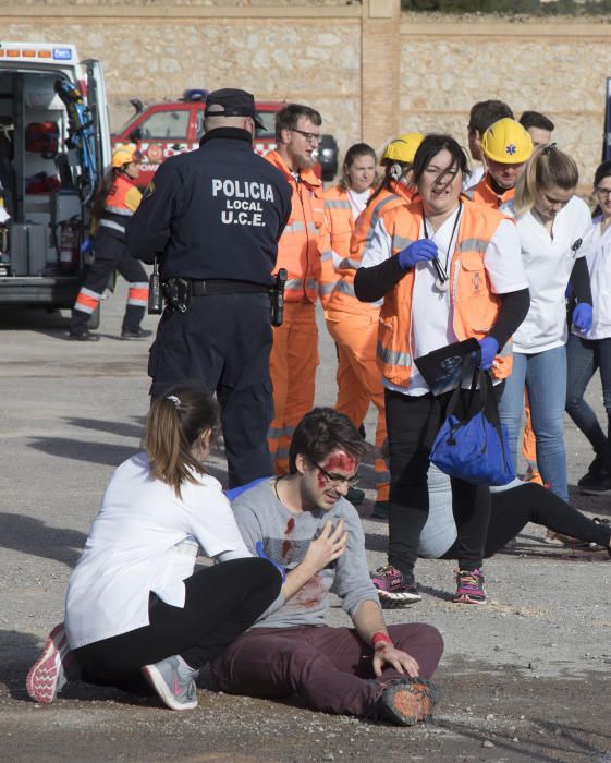 Simulacro de la Escuela de Enfermería de Castelló