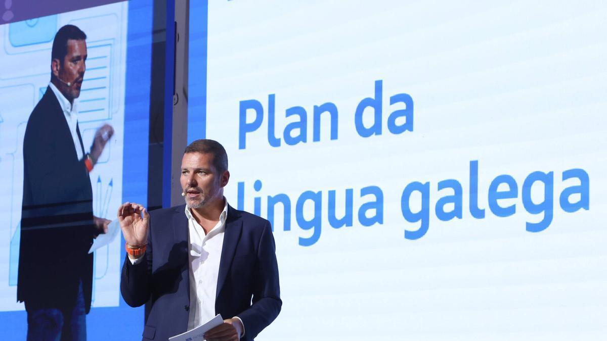 O conselleiro de Lingua, José López Campos, este mércores en Cidade da Cultura