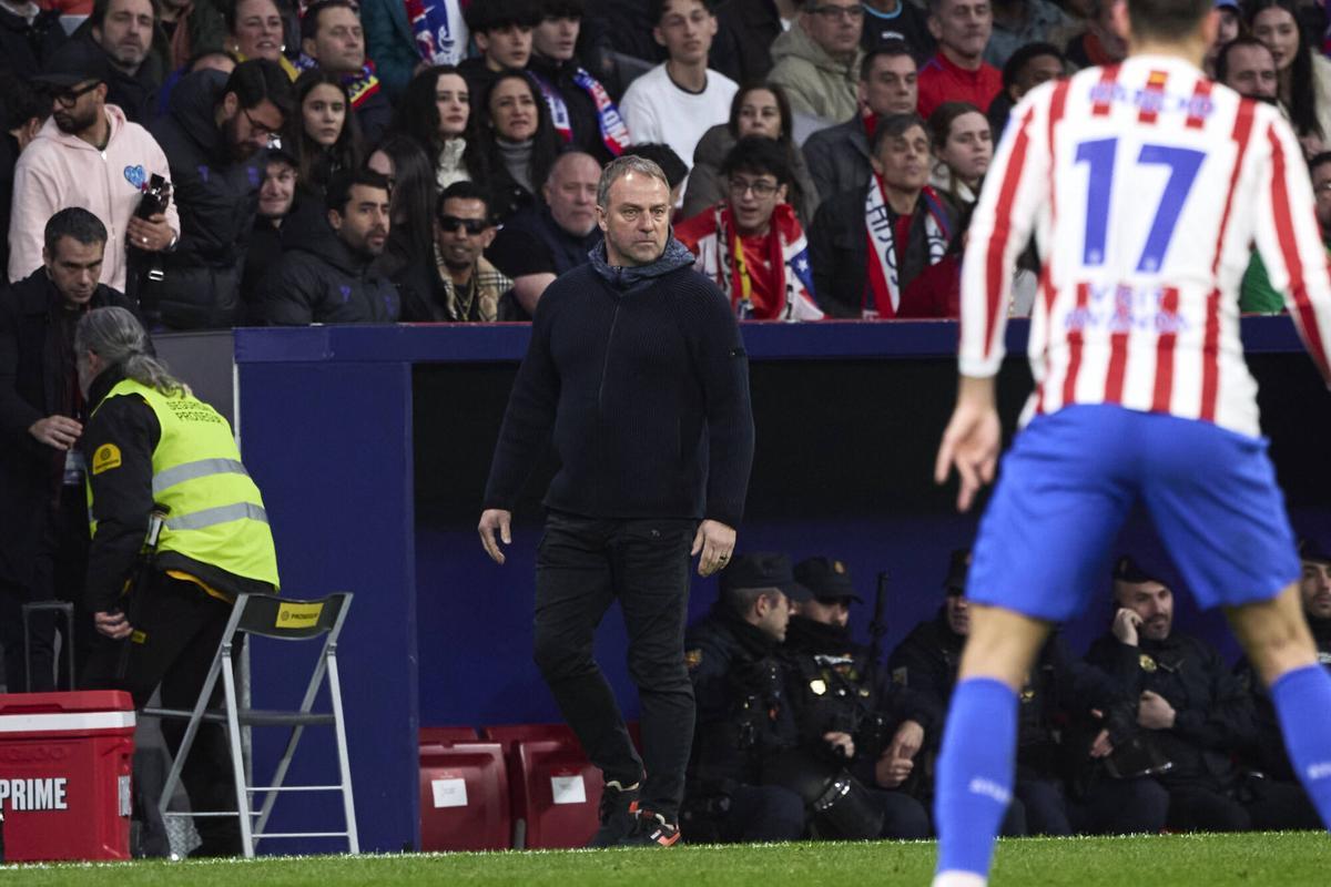Hansi Flick, en el partido ante el Atlético
