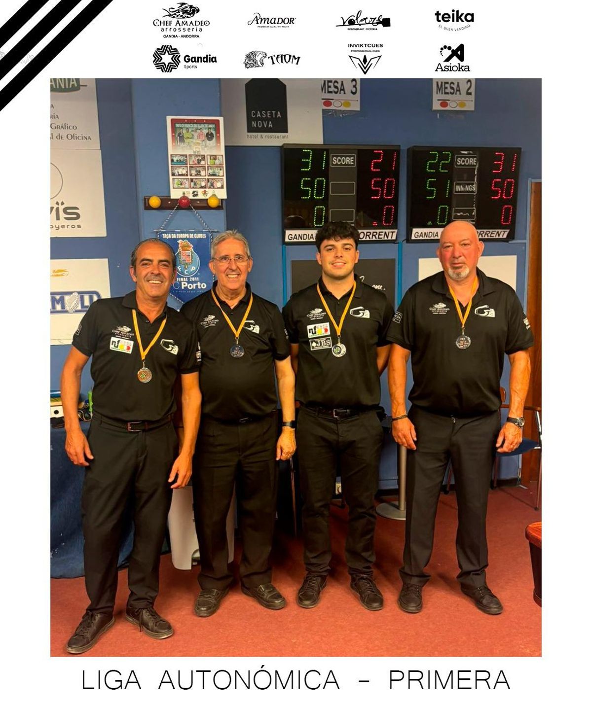 El equipo gandiense de 1ª División, subcampeón autonómico