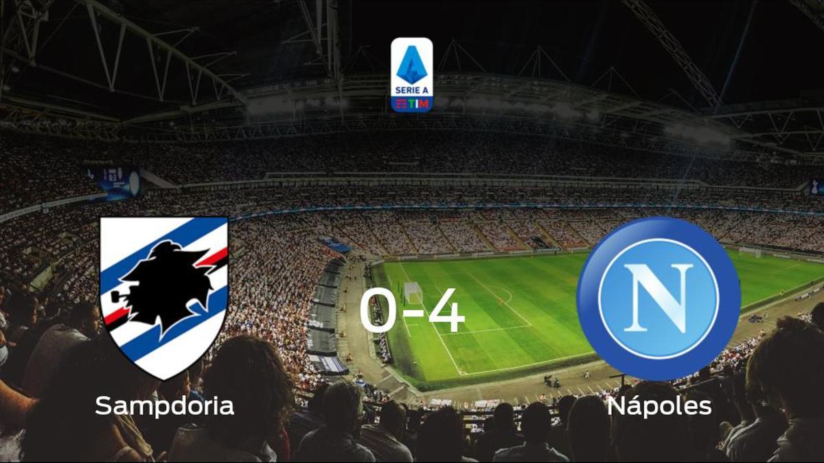El Nápoles muestra su poderío tras golear a la Sampdoria (0-4)