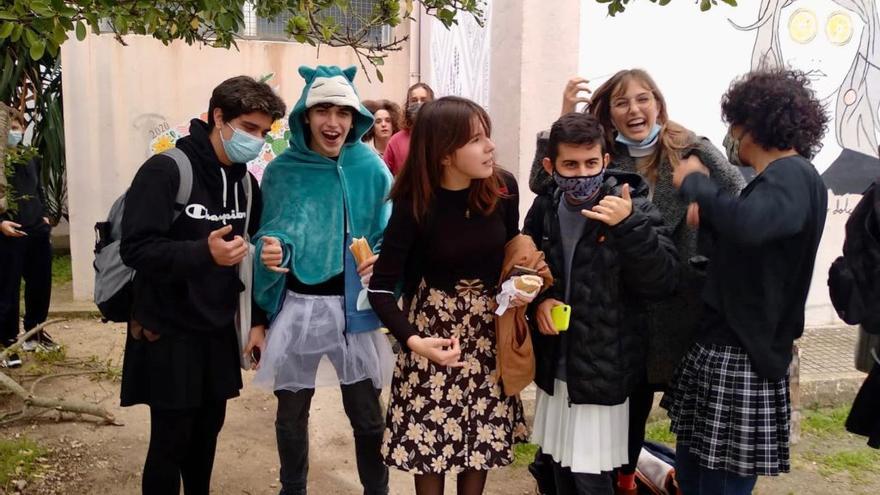 Alumnos del IES Mossèn Alcover de Manacor.