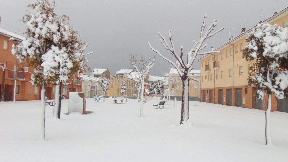 La nieve cubre Vilafranca.