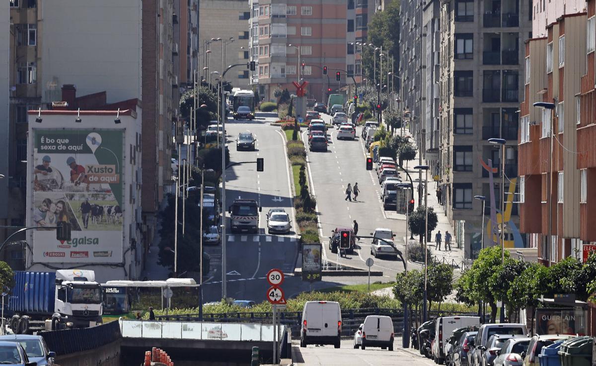 El ámbito entre Travesía de Vigo y Aragón, uno de los más densificados de la ciudad.