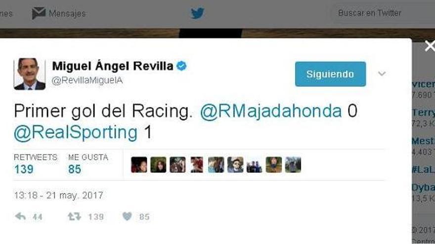 El presidente de Cantabria le &quot;mete un gol&quot; al Sporting