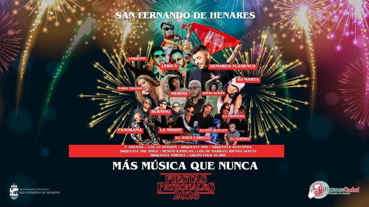 Cartel de fiestas patronales de San Fernando de Henares