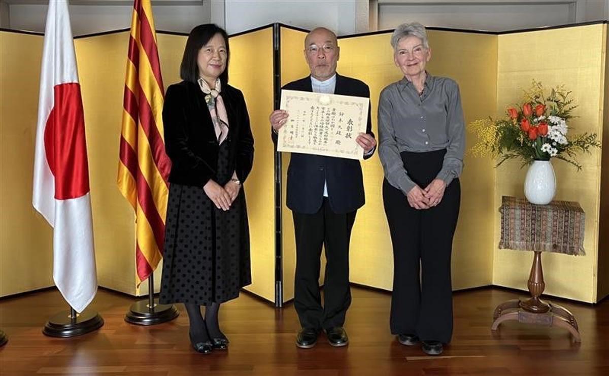 El reconeixement a Hisao Suzuki al Consolat de Barcelona.