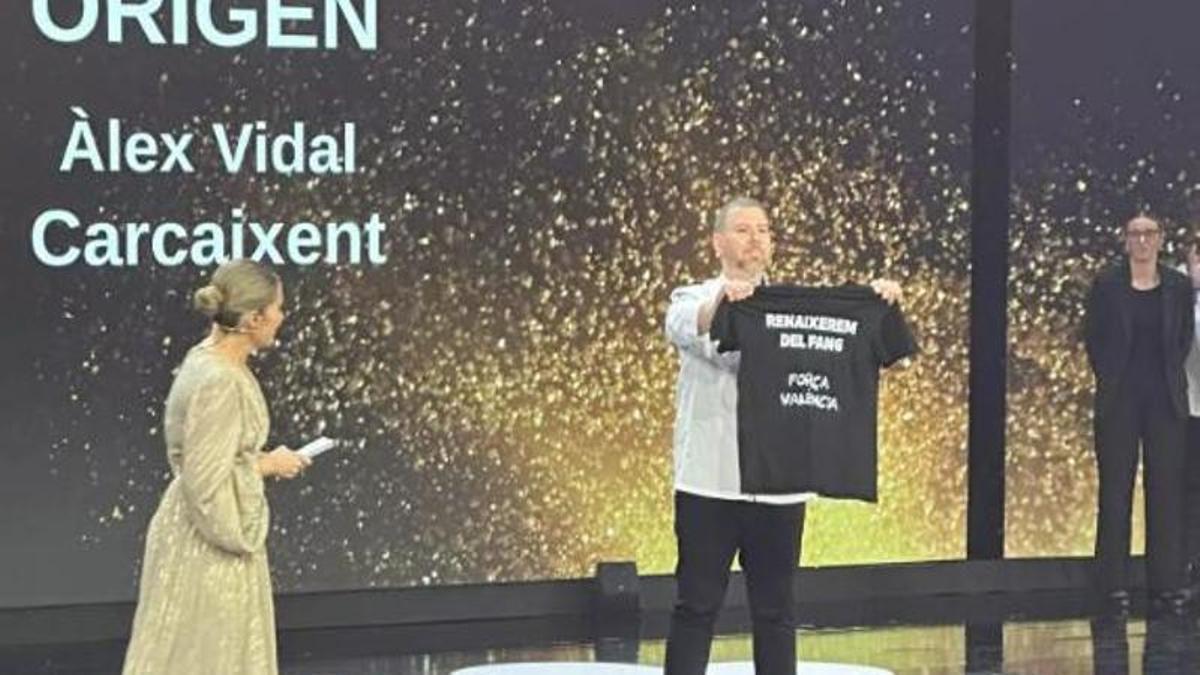 Álex Vidal tuvo un gesto de solidaridad con los afectados por la dana al recoger su Estrella Michelín.
