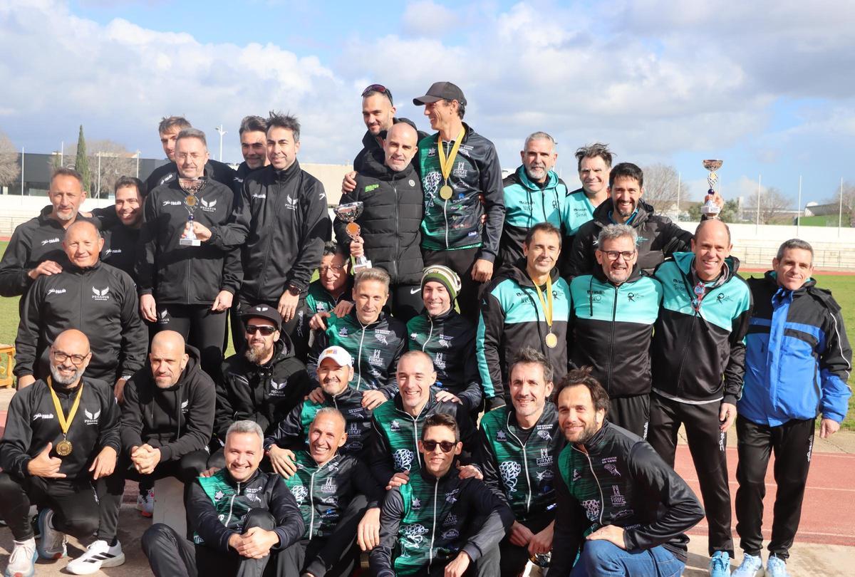 Podio masculino del Campeonato de Baleares máster por equipos