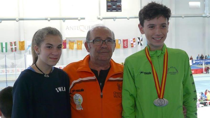 Miguel Ángel Martínez, con su entrenador