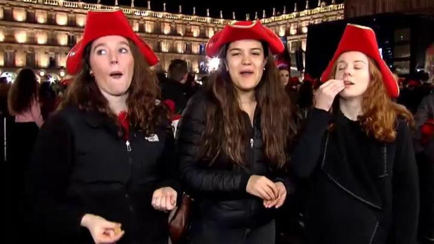 20.000 personas celebran la Nochevieja Universitaria de Salamanca