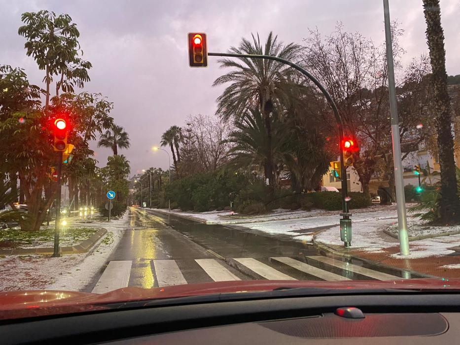 Granizo en Málaga.