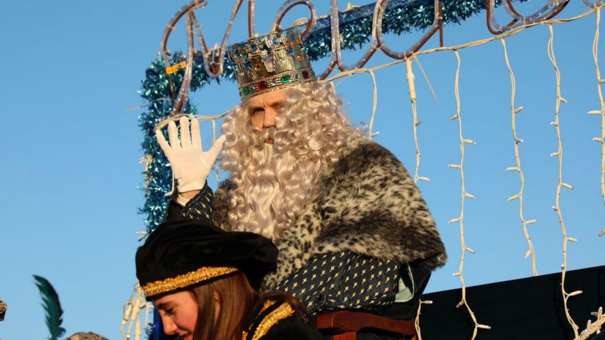 El Rey Melchor montado en su carroza.