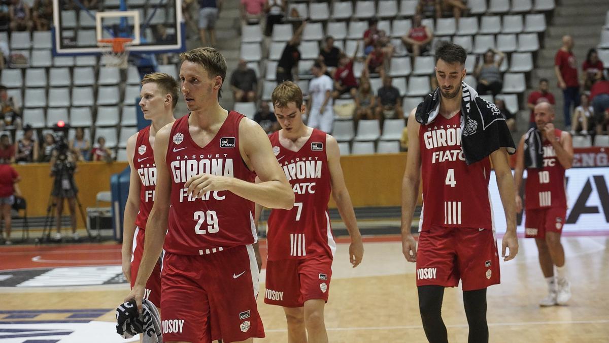 Els jugadors del Bàsquet Girona, en una imatge d'arxiu.