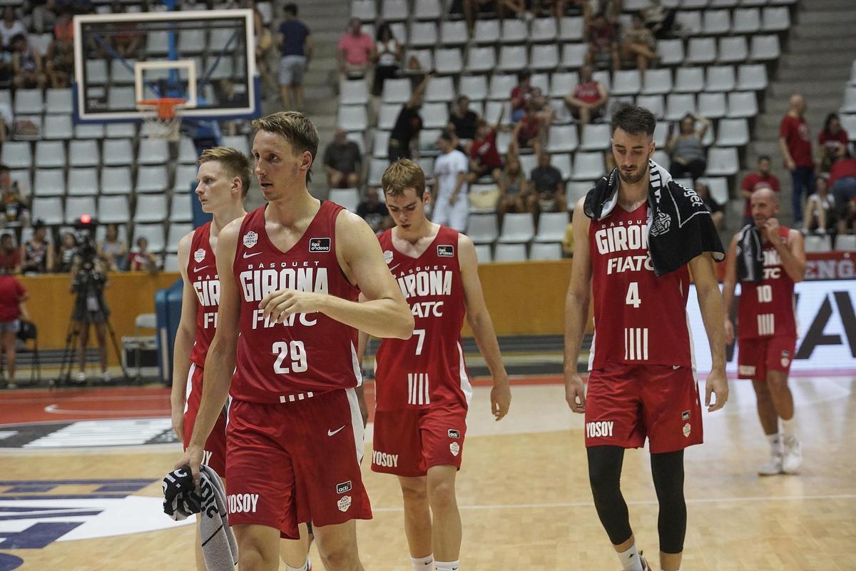 Jugadors del Bàsquet Girona, en una imatge d'arxiu.