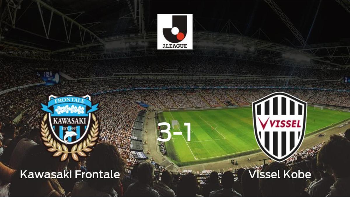 El Kawasaki Frontale suma tres puntos más frente al Vissel Kobe (3-1)