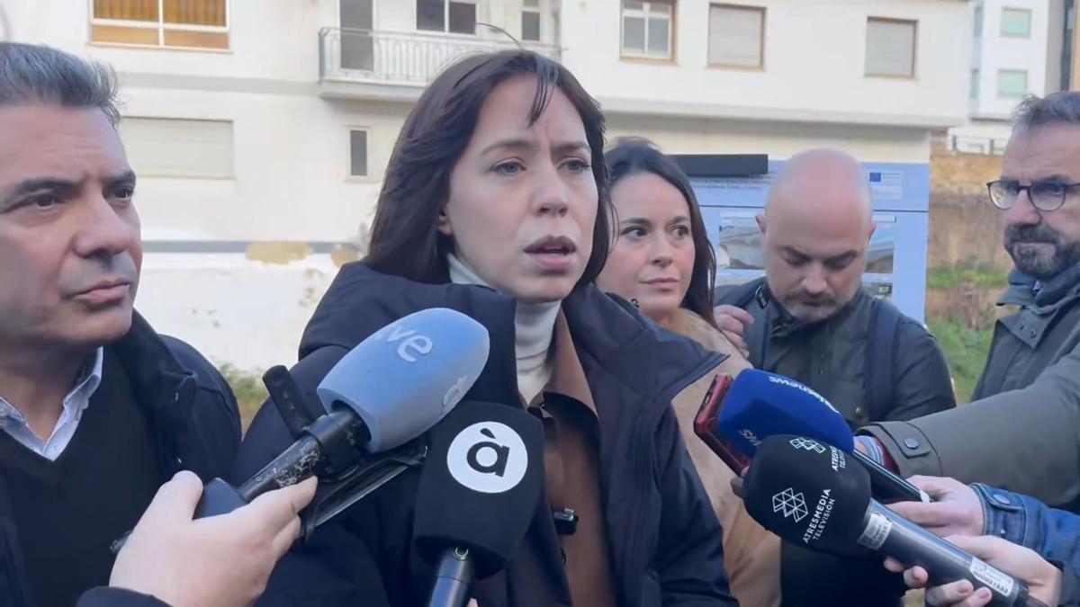 Diana Morant visita les obres del barranc de Poio a Chiva i exigix a la Generalitat “més compromís”